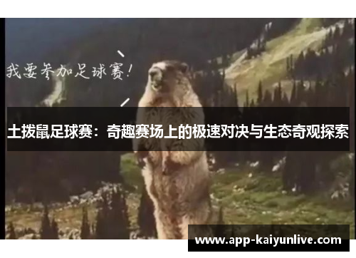土拨鼠足球赛：奇趣赛场上的极速对决与生态奇观探索